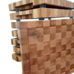 a stack of wooden cutting boards