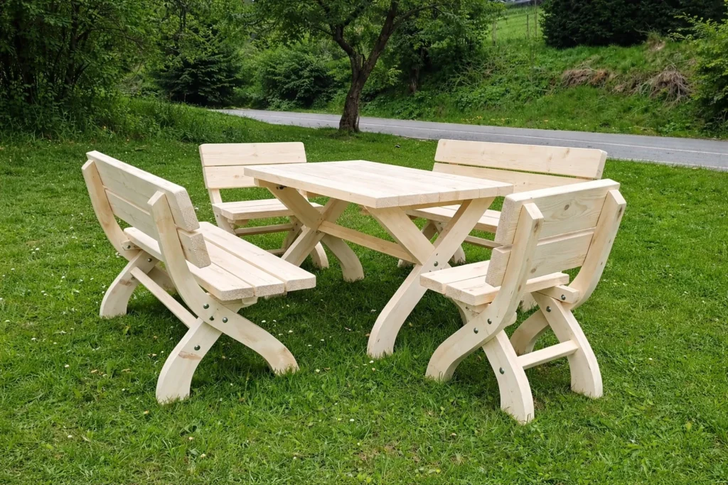 Drewniane meble ogrodowe